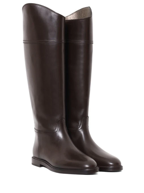 Сапоги кожаные BRUNELLO CUCINELLI