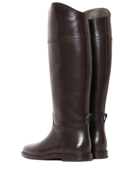 Сапоги кожаные BRUNELLO CUCINELLI