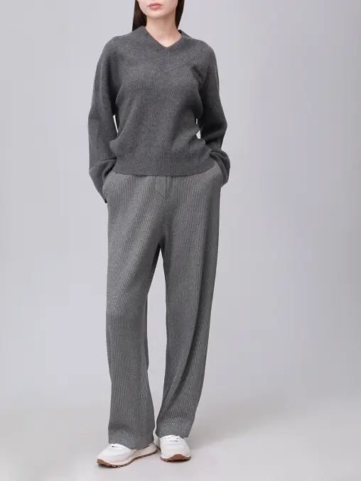 Брюки из хлопка и вискозы BRUNELLO CUCINELLI