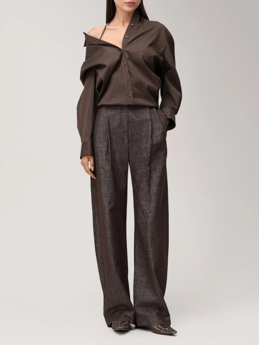 Джинсы из хлопка и вискозы BRUNELLO CUCINELLI