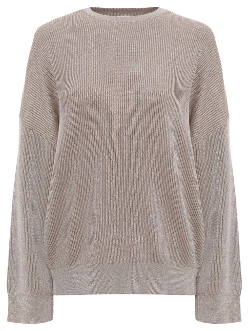 Джемпер из хлопка и вискозы BRUNELLO CUCINELLI