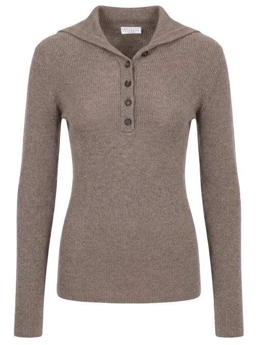 Поло из кашемира и вискозы BRUNELLO CUCINELLI