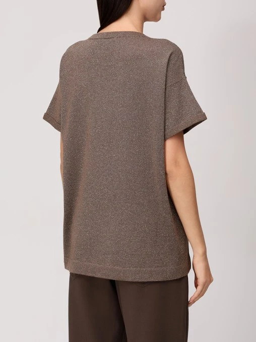 Футболка из кашемира и шелка BRUNELLO CUCINELLI