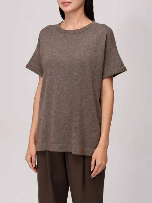 Футболка из кашемира и шелка BRUNELLO CUCINELLI
