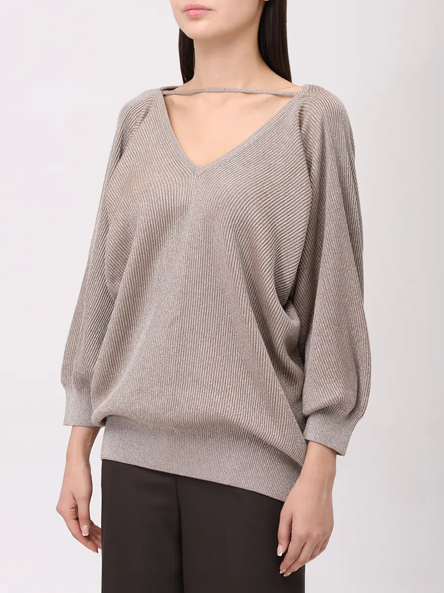 Пуловер из хлопка и вискозы