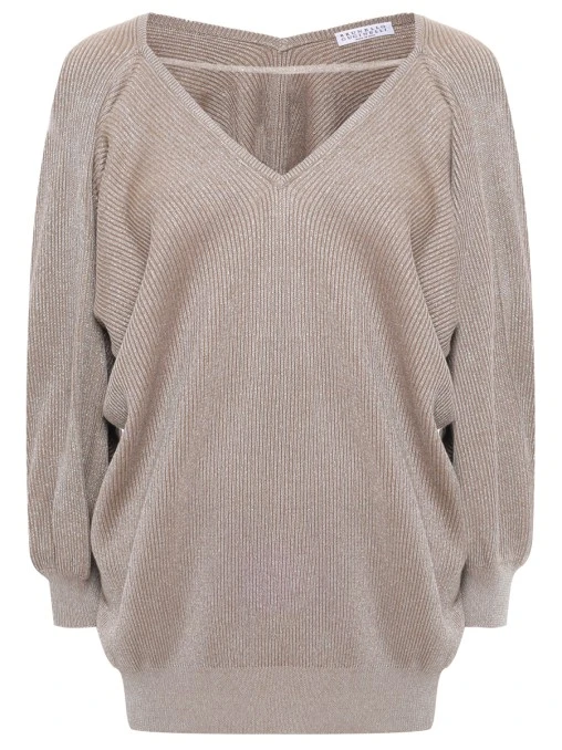 Пуловер из хлопка и вискозы BRUNELLO CUCINELLI