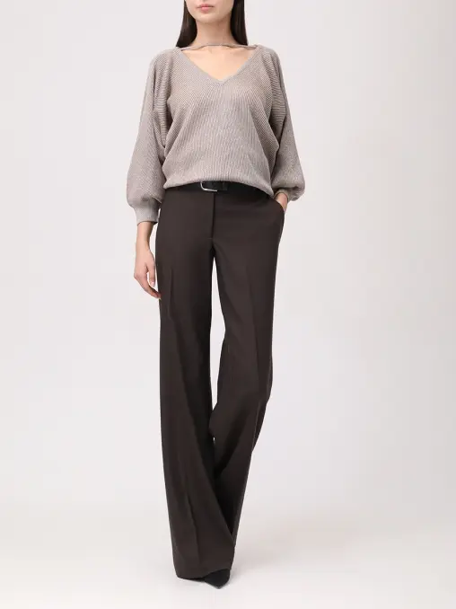 Пуловер из хлопка и вискозы BRUNELLO CUCINELLI