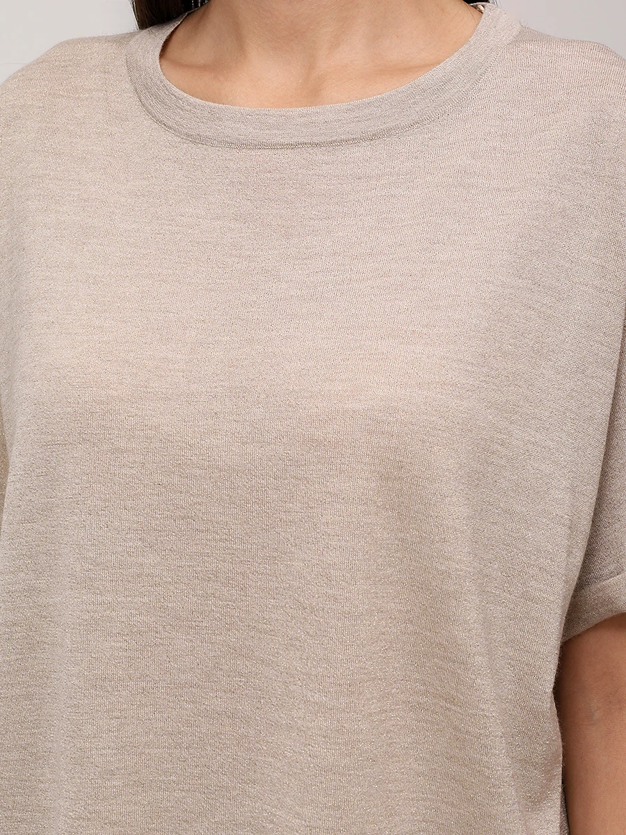 Футболка из кашемира и шелка