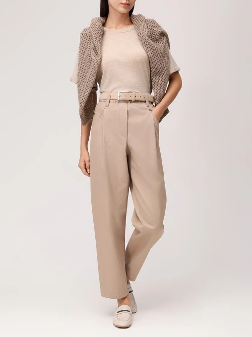 Футболка из кашемира и шелка BRUNELLO CUCINELLI