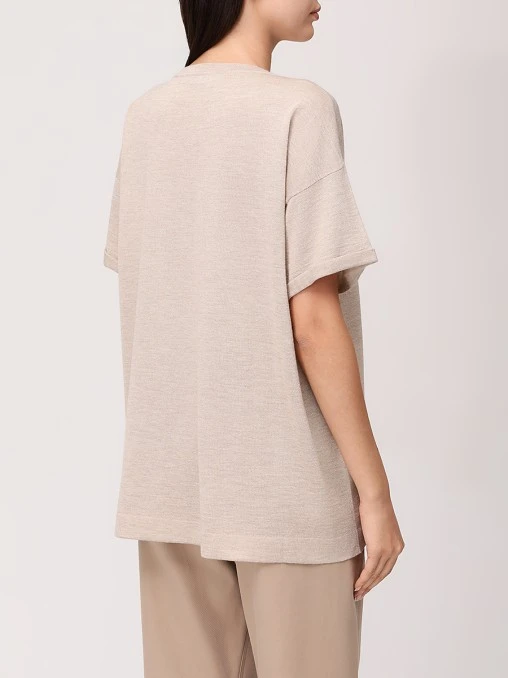 Футболка из кашемира и шелка BRUNELLO CUCINELLI