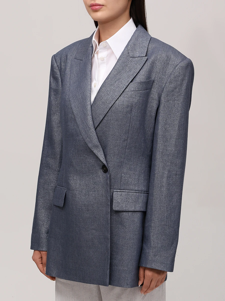 Пиджак изо льна и шерсти