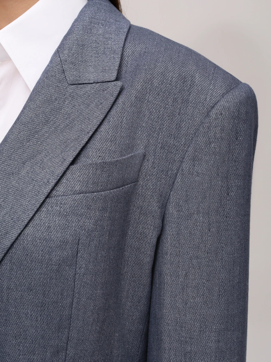 Пиджак изо льна и шерсти