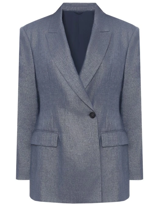 Пиджак изо льна и шерсти BRUNELLO CUCINELLI