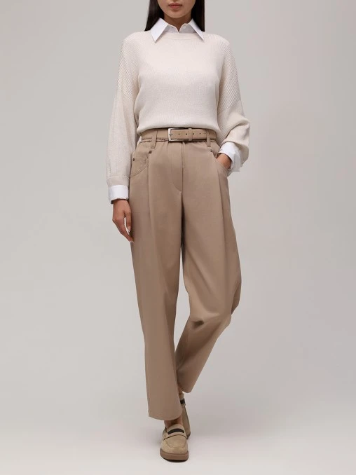 Джемпер из хлопка и вискозы BRUNELLO CUCINELLI