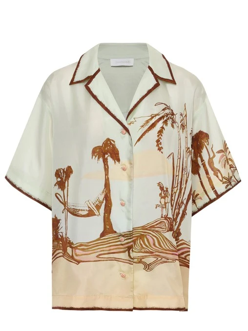 Рубашка шелковая ZIMMERMANN