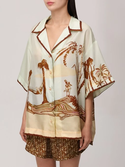 Рубашка шелковая ZIMMERMANN