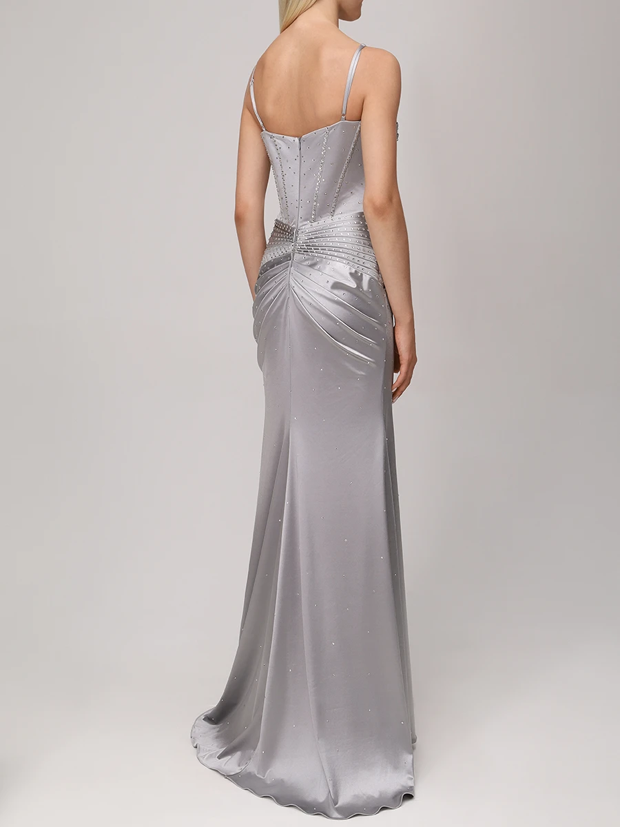 Платье атласное