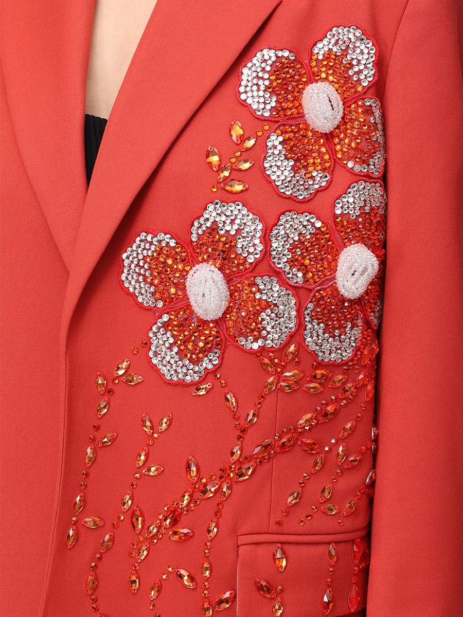 Пиджак с кристаллами