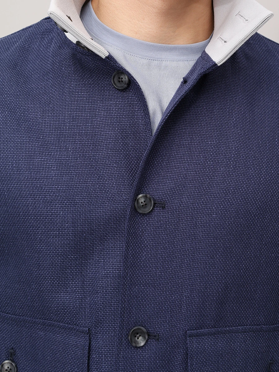 Бомбер из хлопка и льна