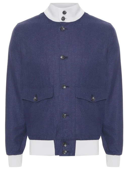 Бомбер из хлопка и льна BML