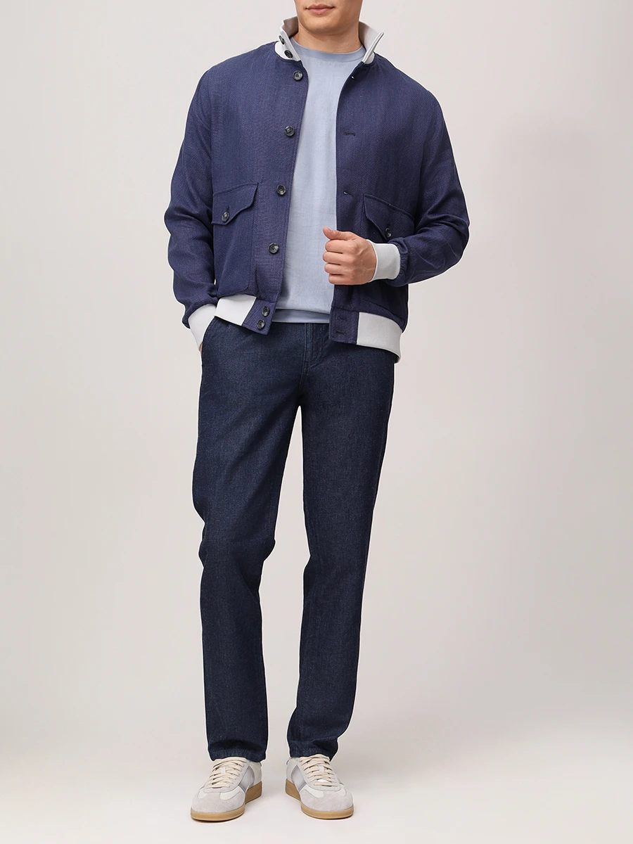 Джинсы Molino из хлопка и льна