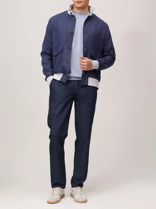 Джинсы Molino из хлопка и льна BML