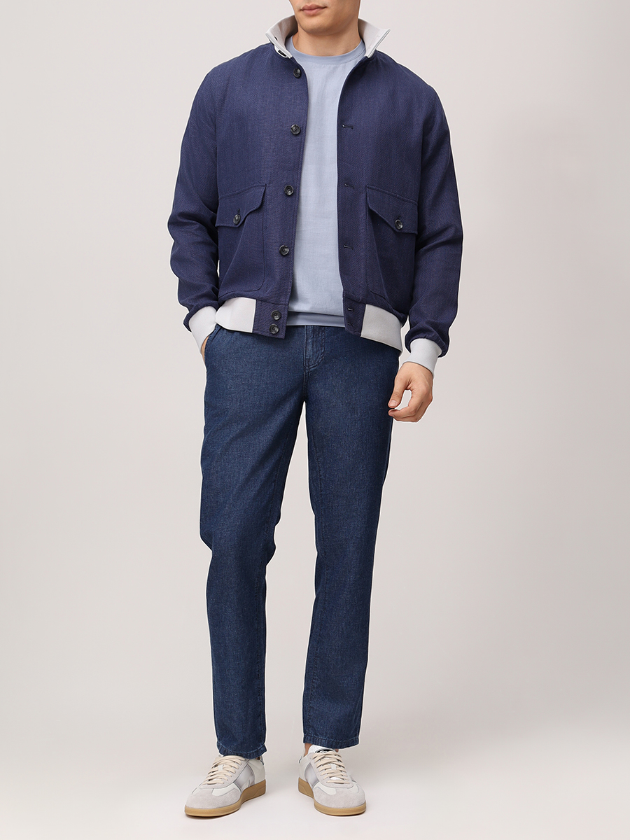 Джинсы Molino из хлопка и льна