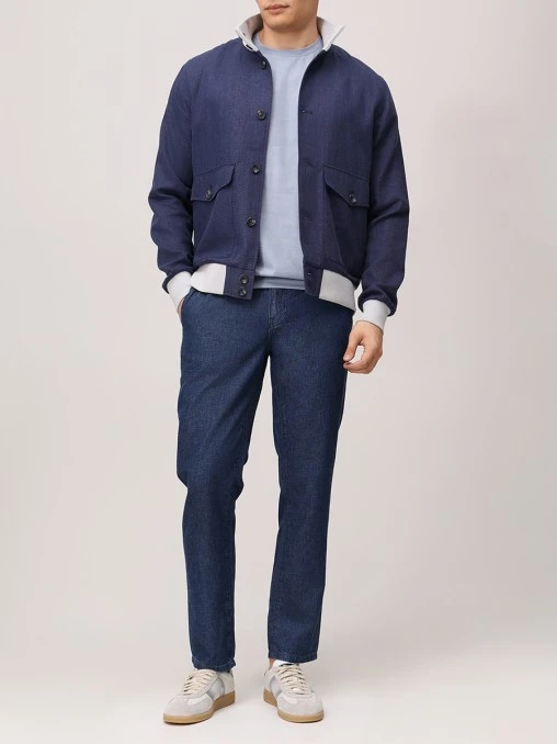 Джинсы Molino из хлопка и льна BML