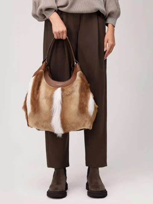 Сумка из меха GIANNI CHIARINI