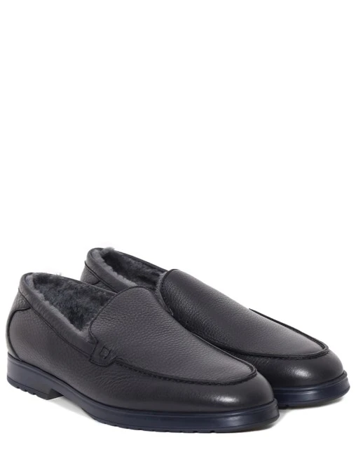 Лоферы кожаные на меху DOUCAL`S