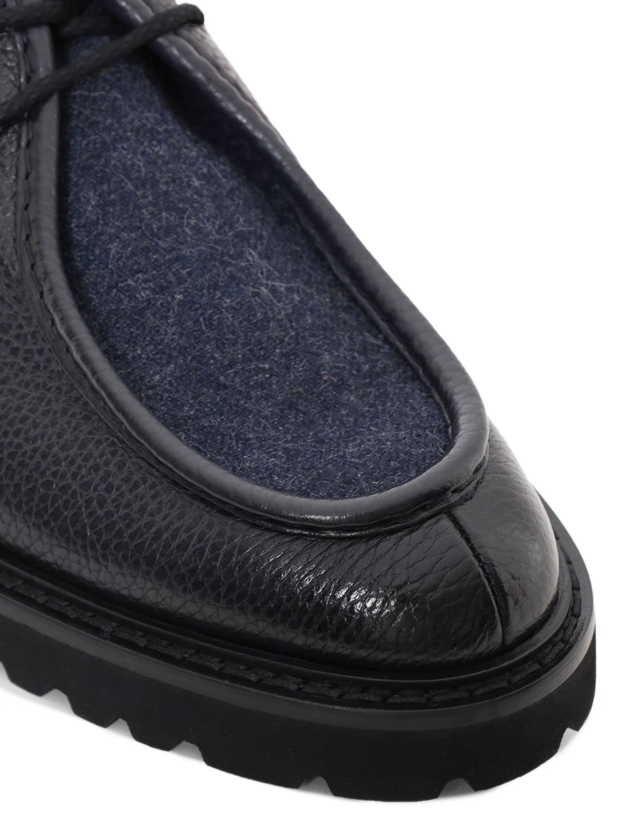 Дерби кожаные на меху