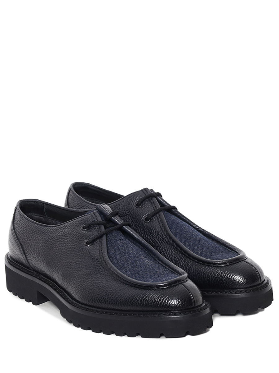 Дерби кожаные на меху