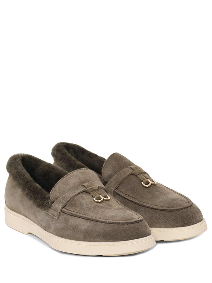 Лоферы замшевые на меху