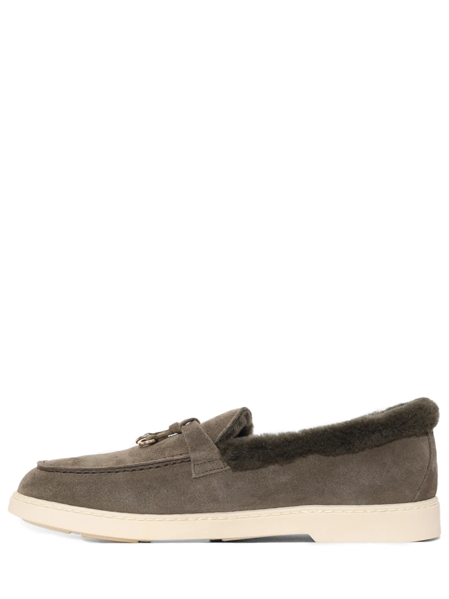 Лоферы замшевые на меху