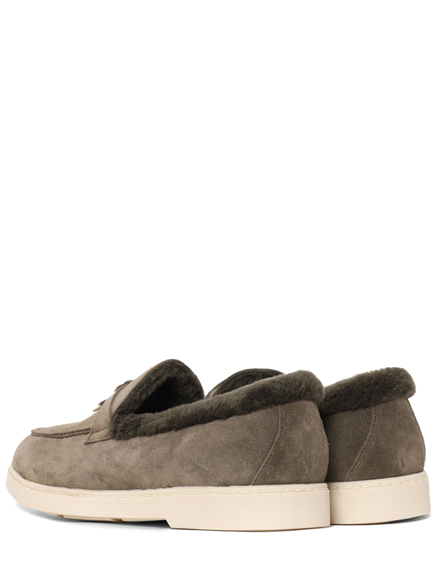 Лоферы замшевые на меху