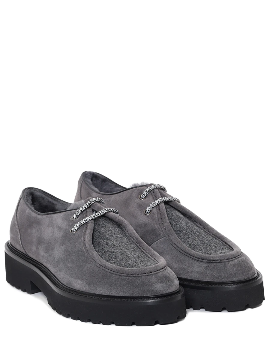 Дерби замшевые на меху