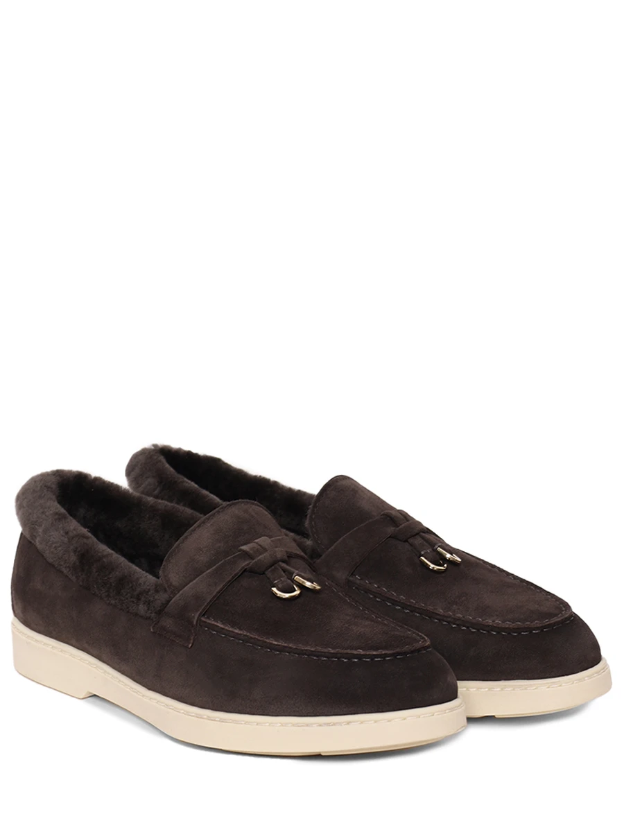 Лоферы замшевые на меху