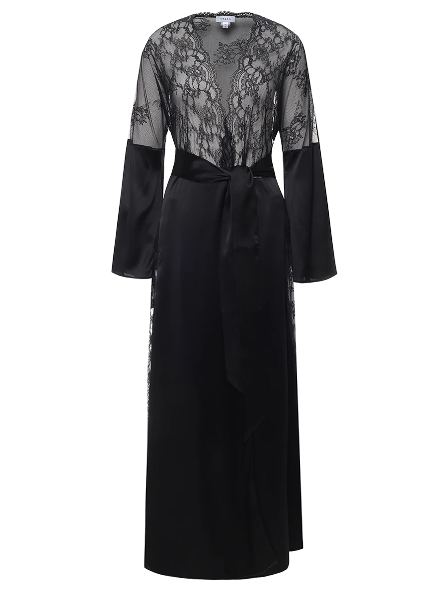 Халат из шелка и кружева