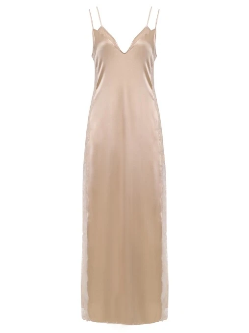 Сорочка шелковая с кружевом C.ALLA