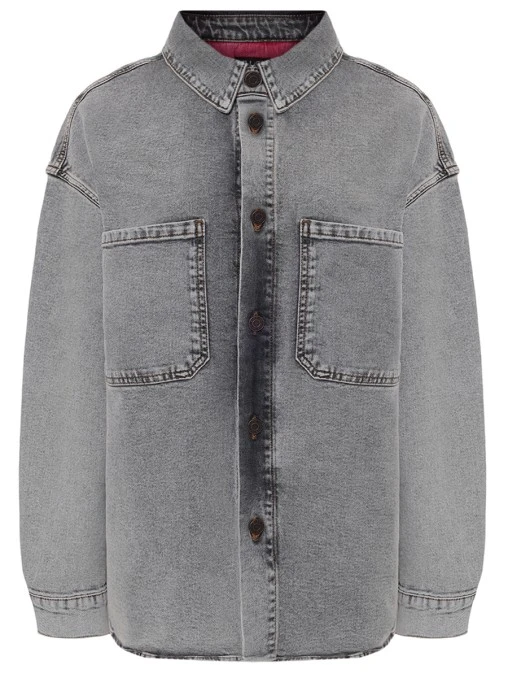 Рубашка Hallstrom Light Marmor Grey Distressed джинсовая BLCV