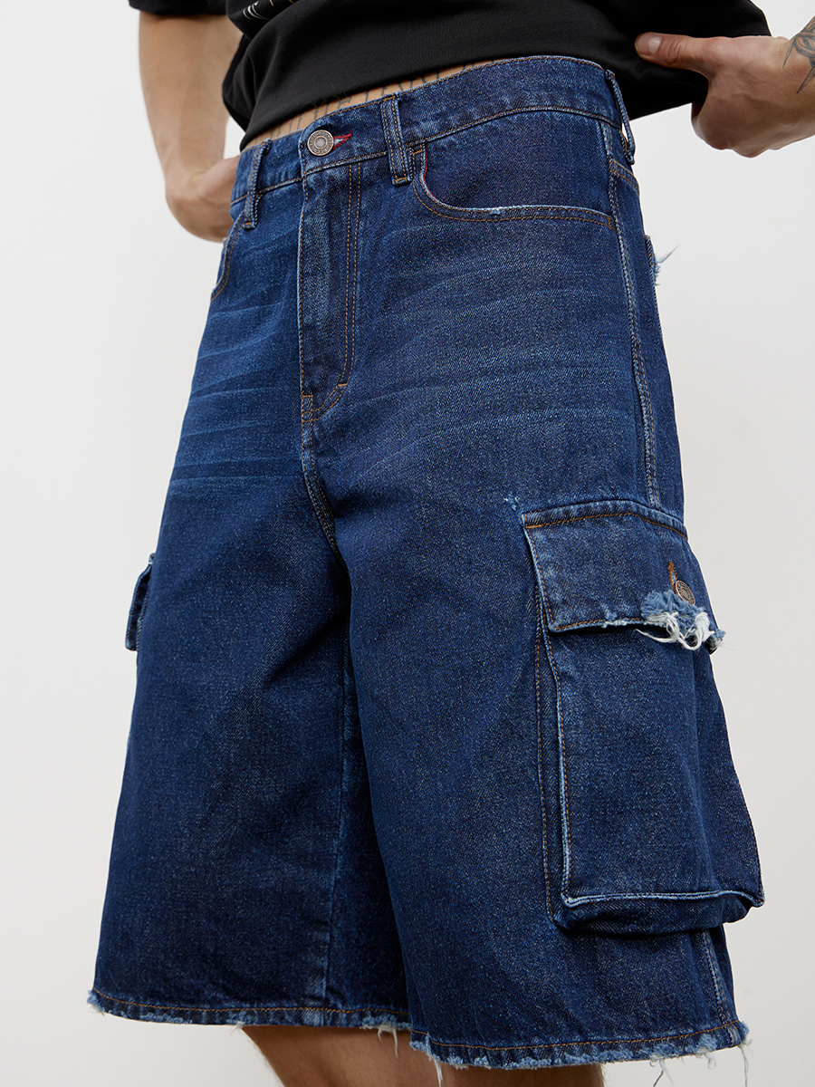 Шорты-карго Bruny Vintage blue джинсовые