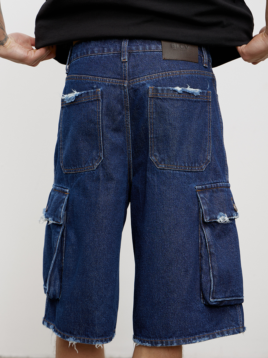 Шорты-карго Bruny Vintage blue джинсовые