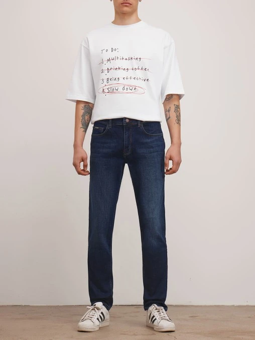 Джинсы Kegums Slim Indigo Blue хлопковые BLCV