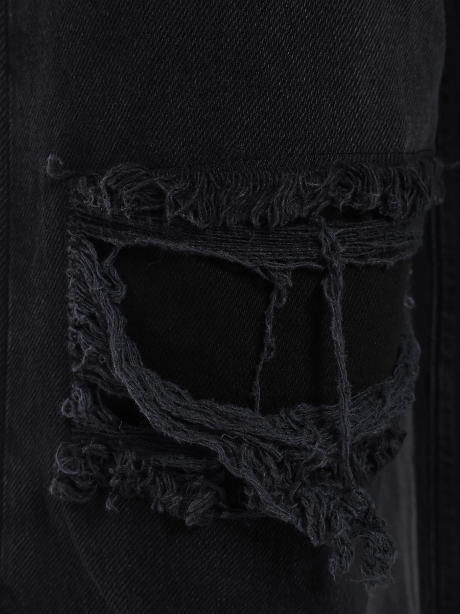 Джинсы Shirdi Loose 02 Vintage Black Distressed хлопковые
