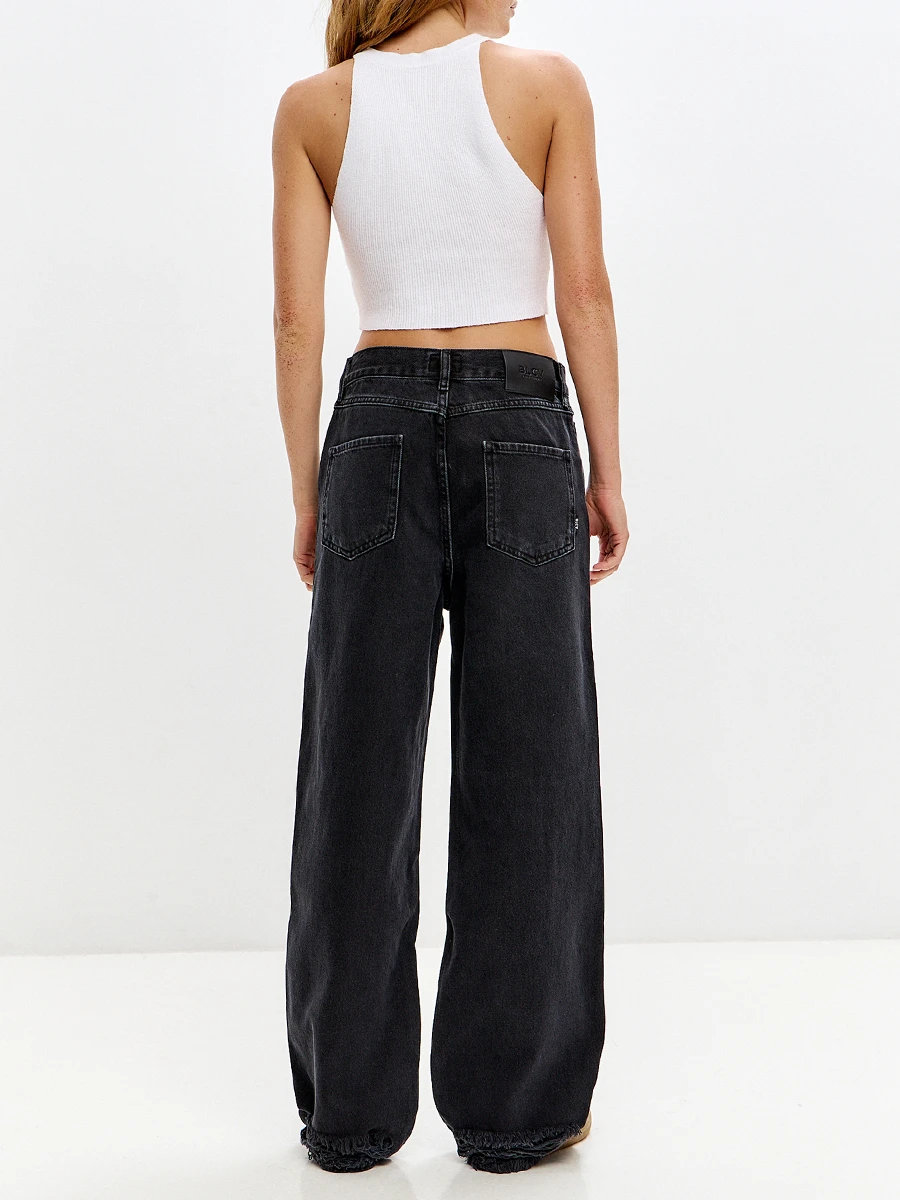 Джинсы Shirdi Loose 02 Vintage Black Distressed хлопковые