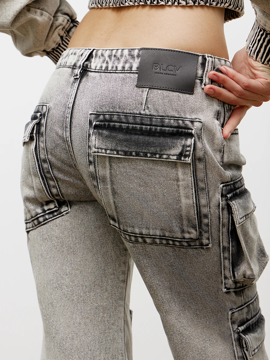 Джинсы-карго Wellington Cargo Light Marmor Grey хлопковые