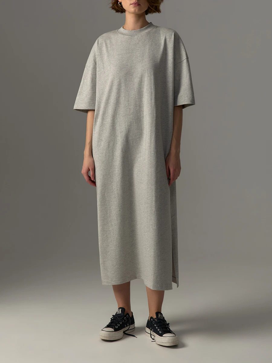 Платье-футболка Tuxtla Grey Melange хлопковое