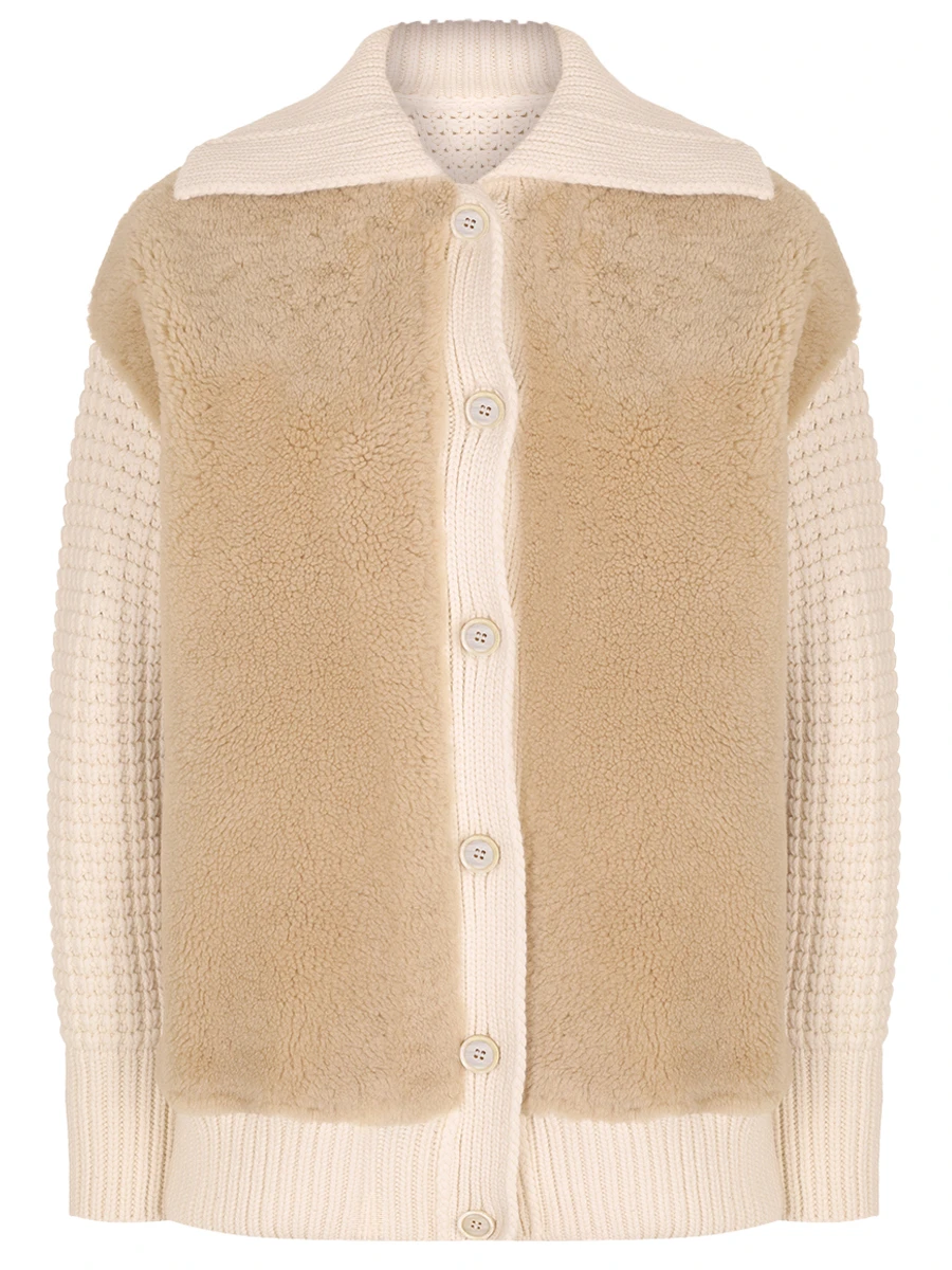 Кардиган шерстяной с мехом