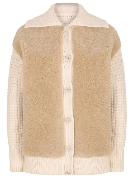 Кардиган шерстяной с мехом FABIANA FILIPPI