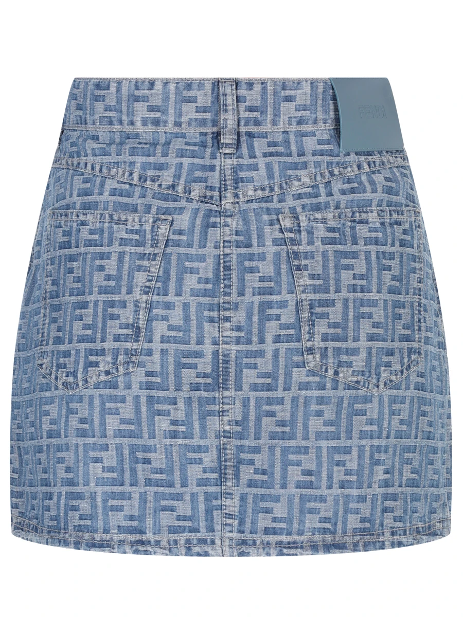 Юбка из хлопка и льна